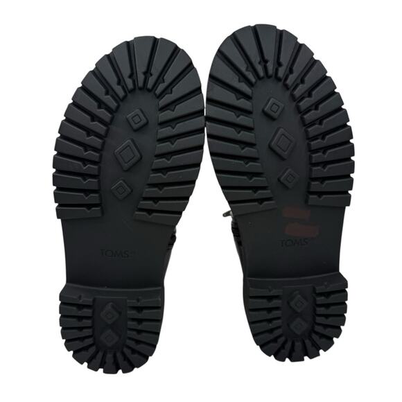 NWOT TOMS Bennet Purple Glitter Chelsea Ankle  Boots Big Girls Sz 1 - Picture 14 of 15